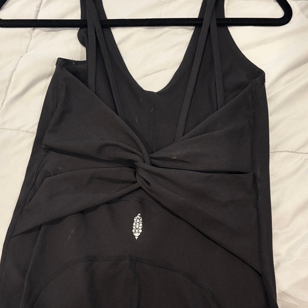 FP Movement by Free People Black Twisted Back Jumpsuit